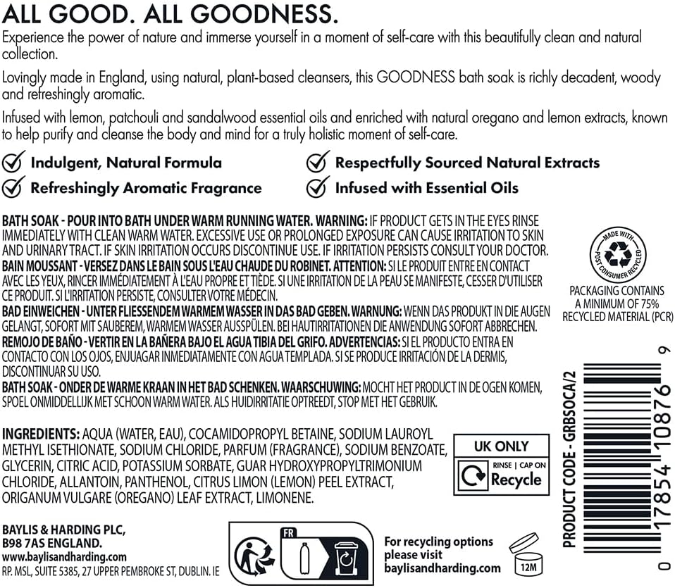 Baylis & Harding Goodness Oud, Cedar & Amber Body Wash 500ML (Copy)