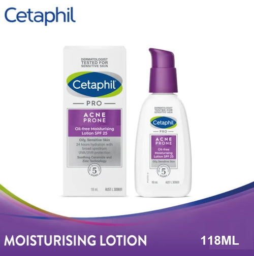 Cetaphil Pro Acne Prone Oil-Free Moisturising Lotion SPF 25 118ML