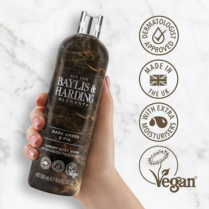 Baylis & Harding Elements Dark Amber & Fig Luxury Body Wash 500ML