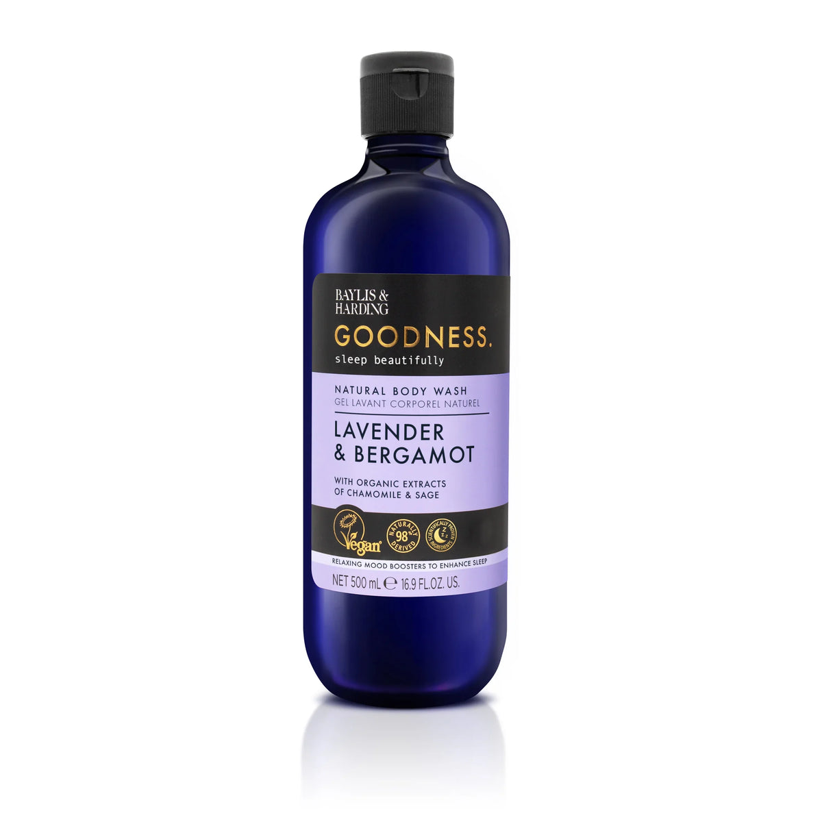 Baylis & Harding Goodness Sleep Beautifully Lavender & Bergamot Natural Body Wash 500ML