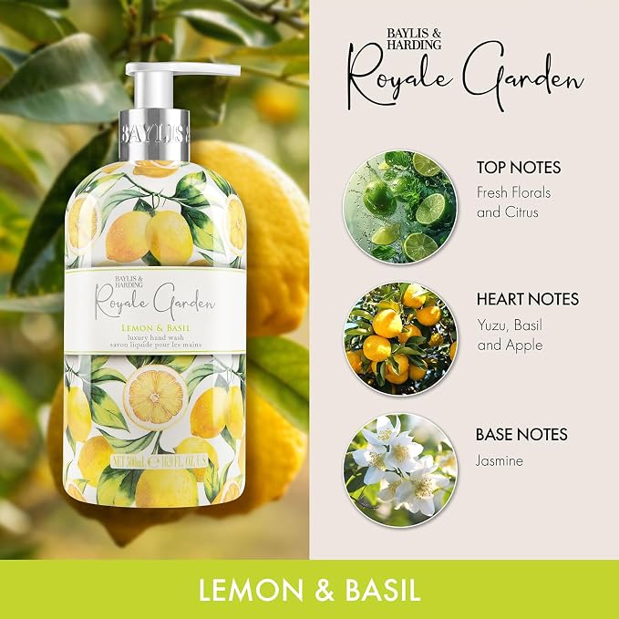 Baylis & Harding Royale Garden Lemon & Basil Hand Wash 500ML